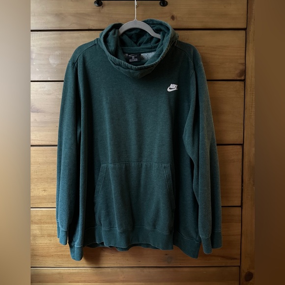 Nike Green Cowl Neck Pull-Over Hoodie | 2X - Picture 2 of 11